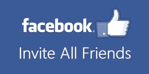 how to invite all friends on facebook page in one click