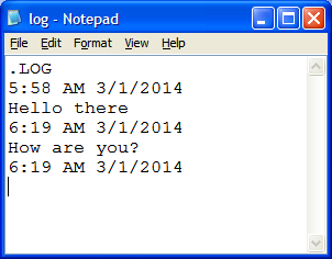 LOG-Trick for notepad