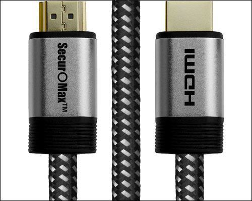 SecurOMax Gold Plated Connectors HDMI Cable 3 ft (4K) for Apple TV 4K