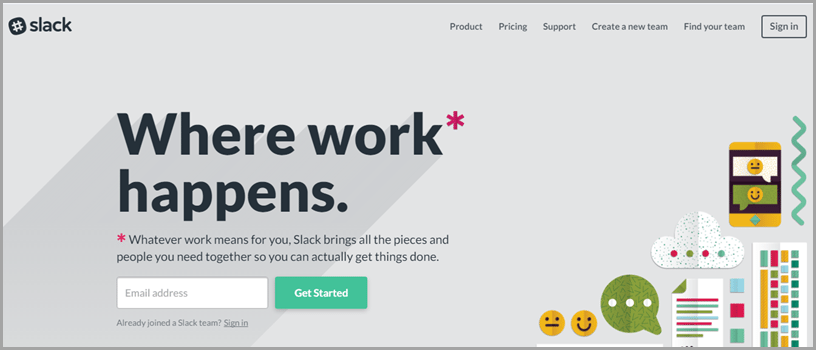 Slack is a project management tool