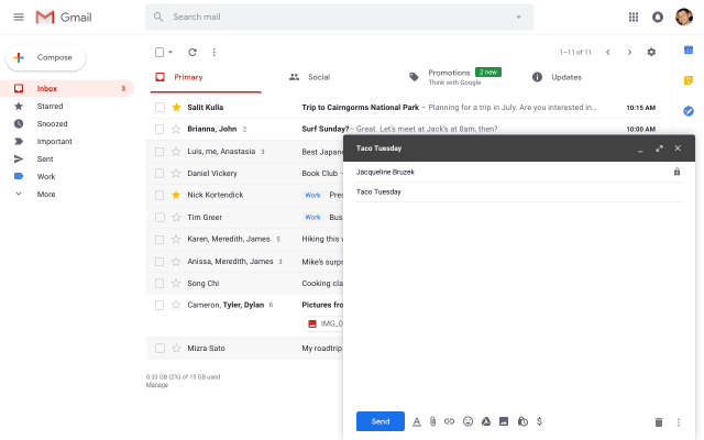Gmail new feature