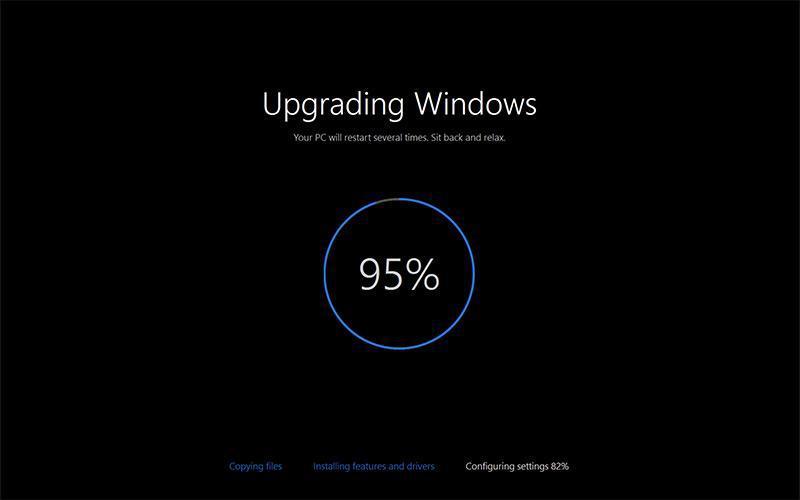 upgrading window for offline windows 10 update