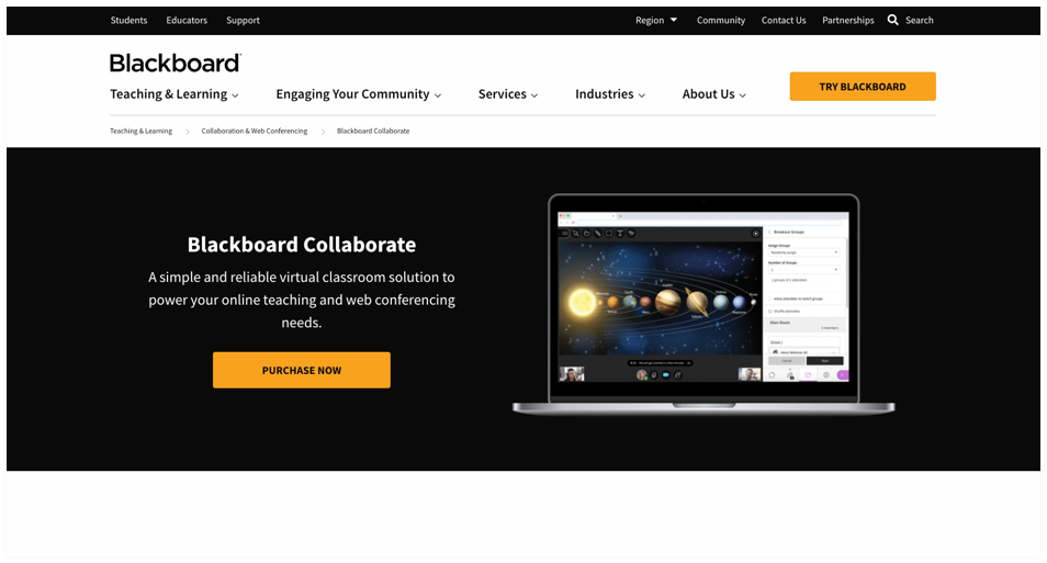 Blackboard Collaborate virtual classroom software
