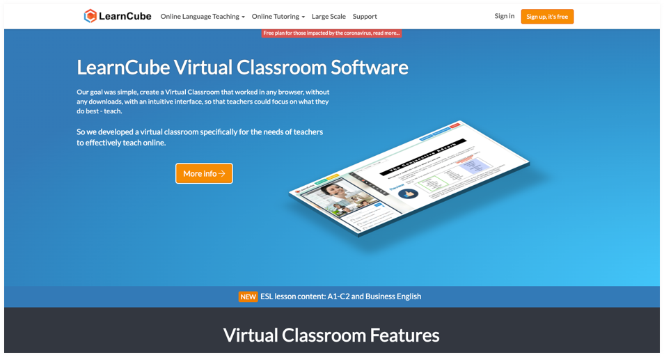 LearnCube virtual classroom software