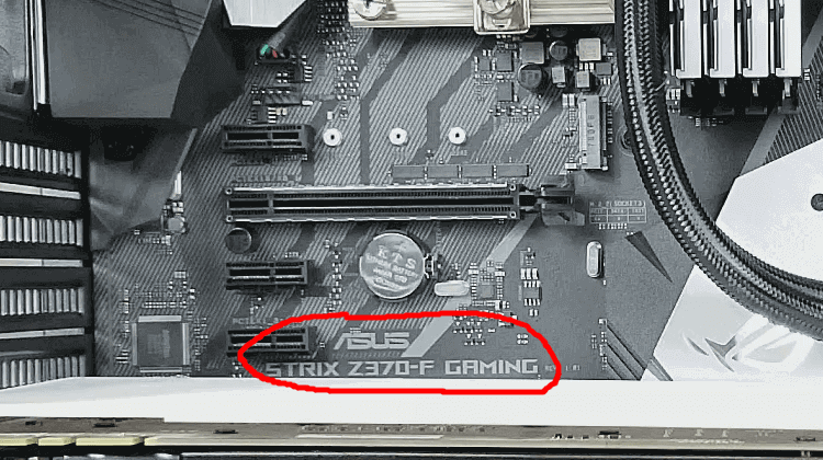 Check Your Motherboard Type by opening computer cpu