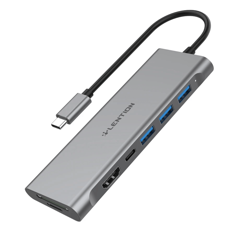 LENTION 7-in-1 USB C Hub with 4K HDMI and SD Card Reader
