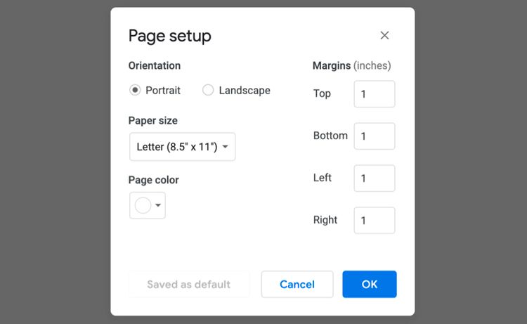 Change the Page Margins Using the Page Setup