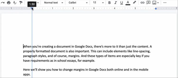 Change the Page Margins Using the Ruler