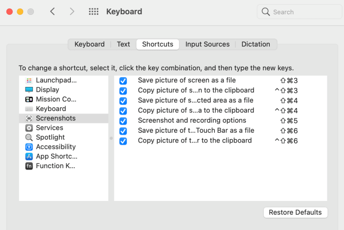 keyboard shortcuts mac