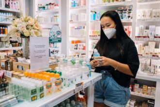 girl checking safety and health on the products